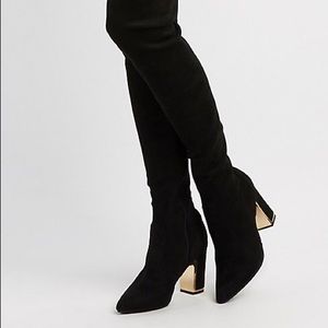 Knee high black boots